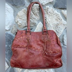 Bed Stuna Bruna Handbag Red Adobe Lux Bohemian Genuine Leather Western Rustic